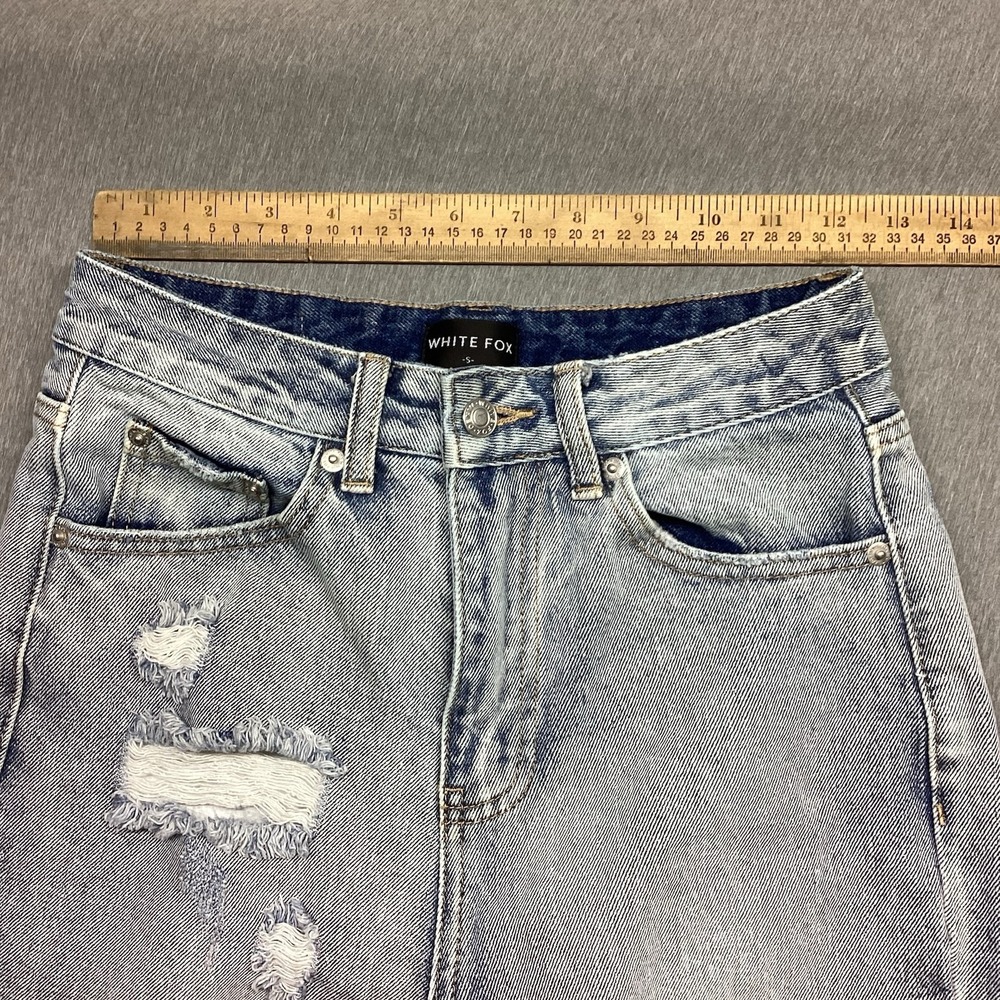 White Fox Women's Denim Jeans Size S Blue Skinny Distressed Cotton EUC